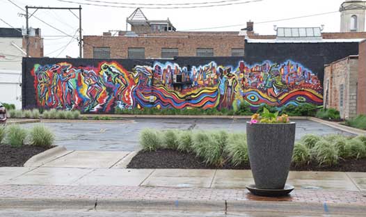 Urban art commission painting by Corey Barksdale, Atlanta black art for sale