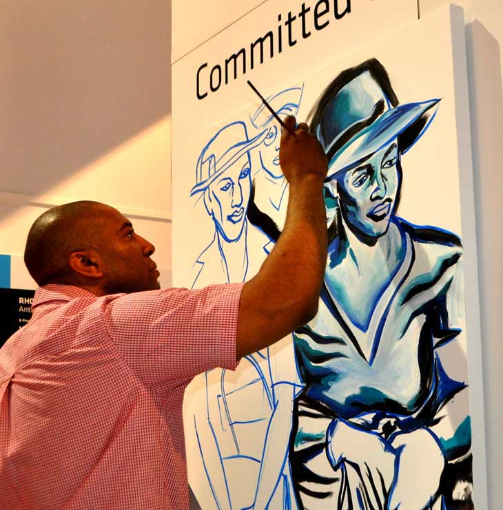 Deeply Committed commission painting by Corey Barksdale