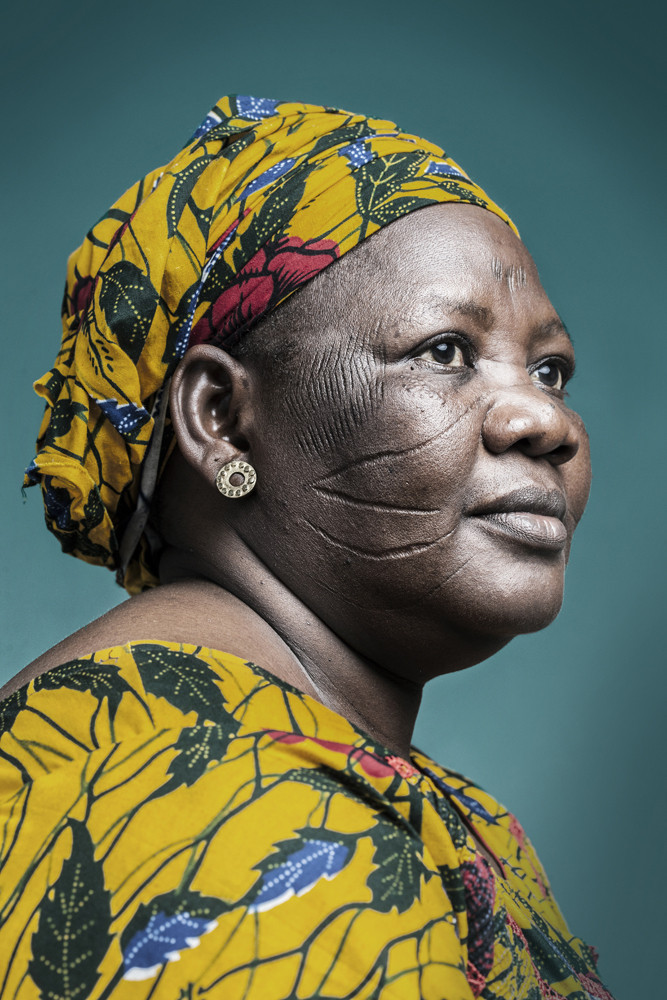 Traditional African body modification portrait