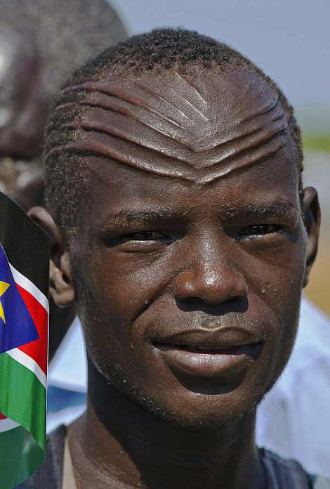 African skin, face, and head markings body modification