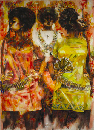 Shango, AfriCOBRA-inspired artwork