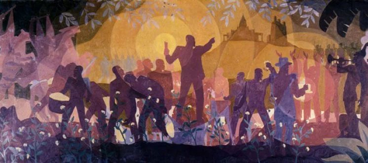 From Slavery Through Reconstruction (1934) by Aaron Douglas