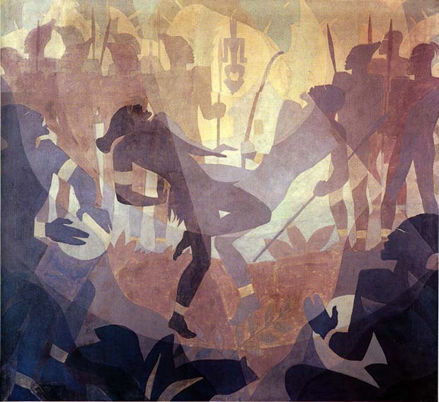 Negro in an African Setting (1934) by Aaron Douglas