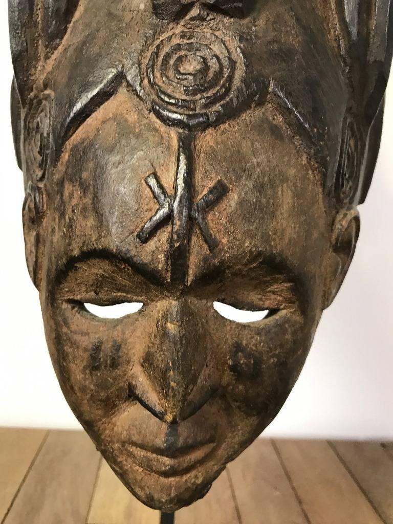 Igbo tribal markings mask, Nigerian sculpture tradition