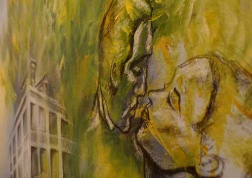 L'Occitane mural acrylic painting by Corey Barksdale, Buckhead, Atlanta