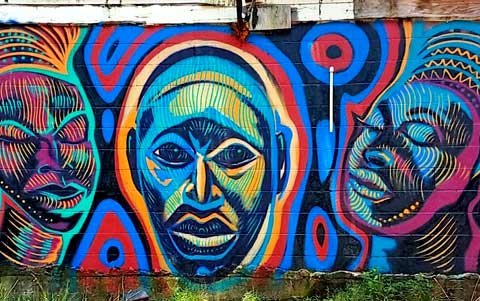 Corey Barksdale Atlanta mural painting