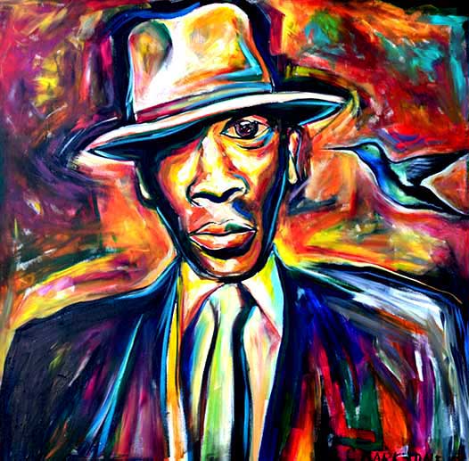 One Little Bird Outside My Doorstep, an Atlanta commission painting by Corey Barksdale
