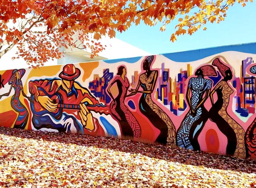 Corey Barksdale ELEVATE Atlanta mural, the city's annual public art festival