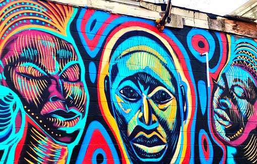 Large scale mural painting by street artist Corey Barksdale, Atlanta, Georgia gallery