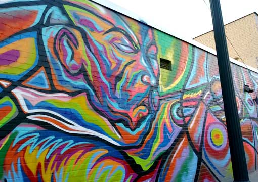 American mural artist commission artwork